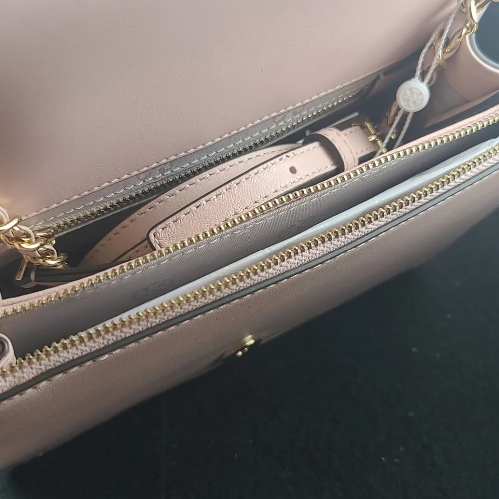 Tory Burch Pink Quilted Crossbody Bag - Picture 5 of 10